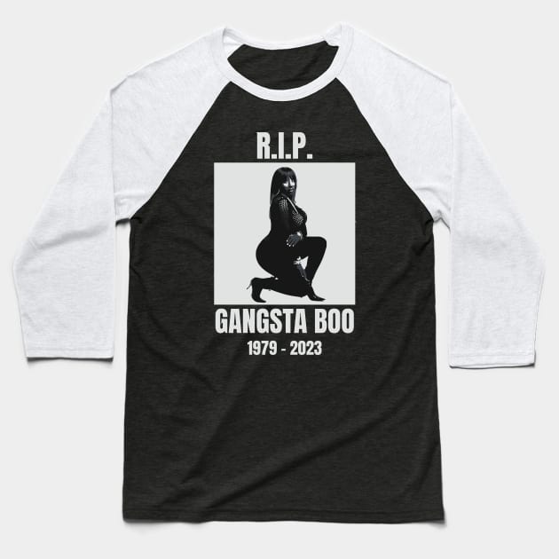 Gangsta Boo Commemorative RIP 2023 Tribute Memphis Rapper Baseball T-Shirt by siaskinet043